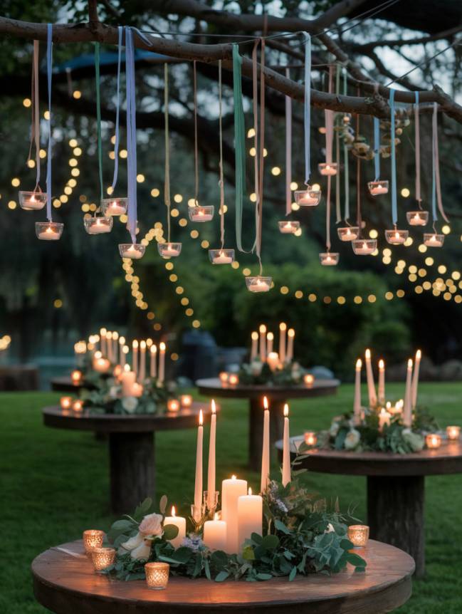 Outdoor Hanging Wedding Decor Ideas