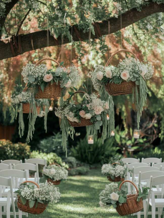 Outdoor Hanging Wedding Decor Ideas