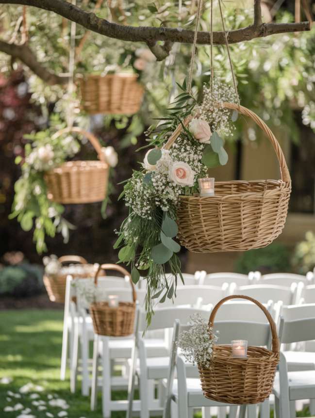 Outdoor Hanging Wedding Decor Ideas