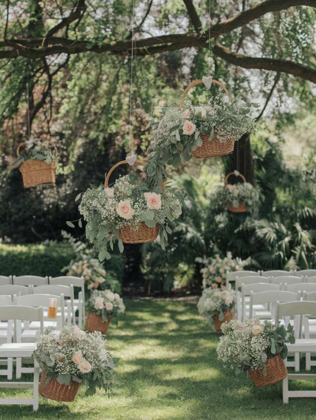 Outdoor Hanging Wedding Decor Ideas