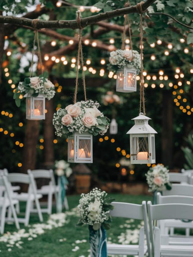 Outdoor Hanging Wedding Decor Ideas