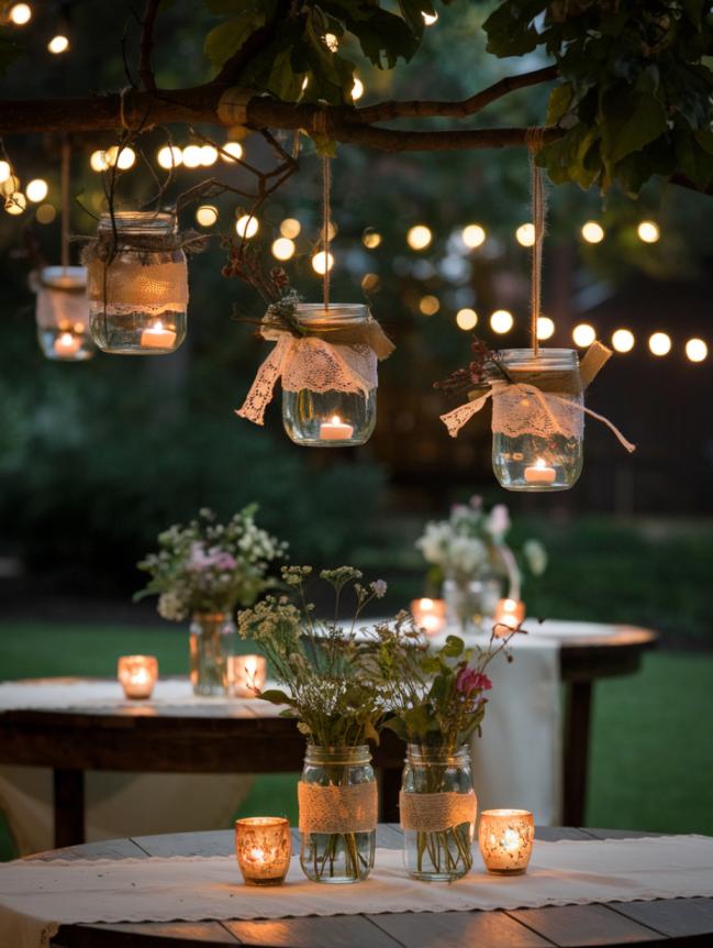 Outdoor Hanging Wedding Decor Ideas