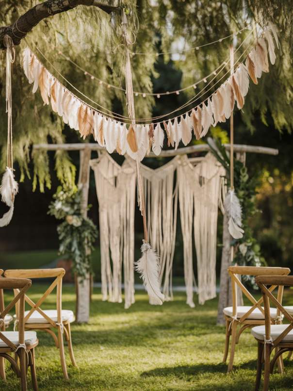 Outdoor Hanging Wedding Decor Ideas