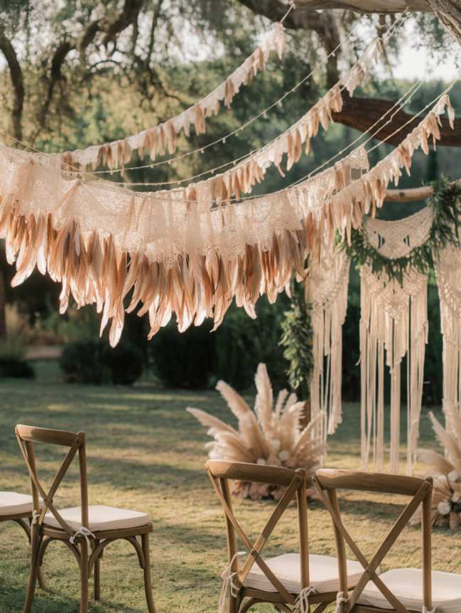 Outdoor Hanging Wedding Decor Ideas