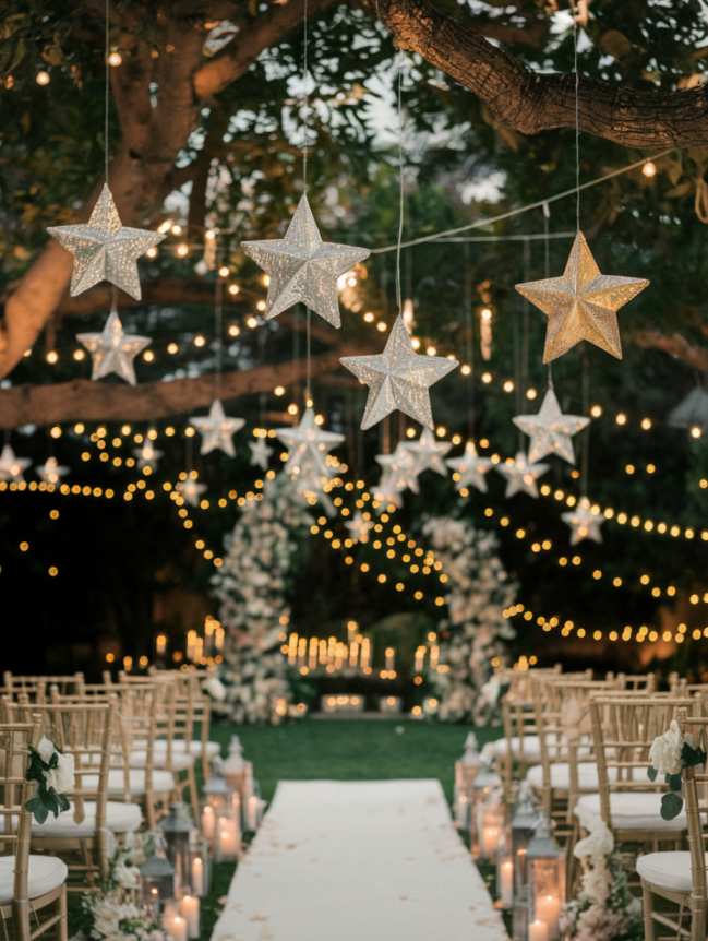 Outdoor Hanging Wedding Decor Ideas