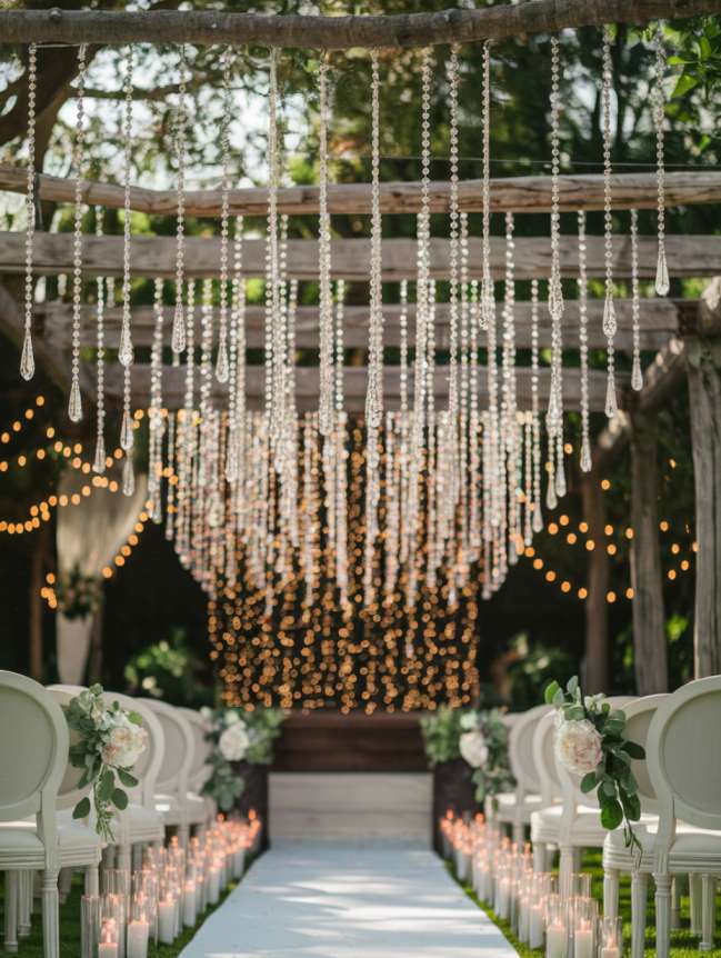 Outdoor Hanging Wedding Decor Ideas