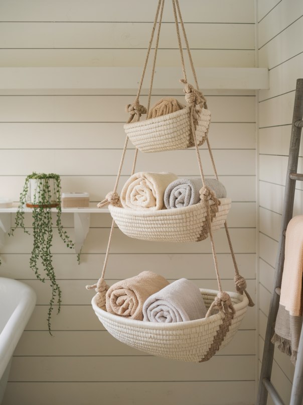 bathroom towel hanging ideas