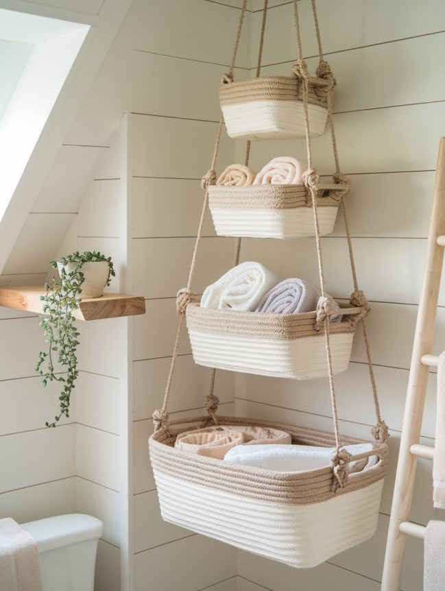 bathroom towel hanging ideas