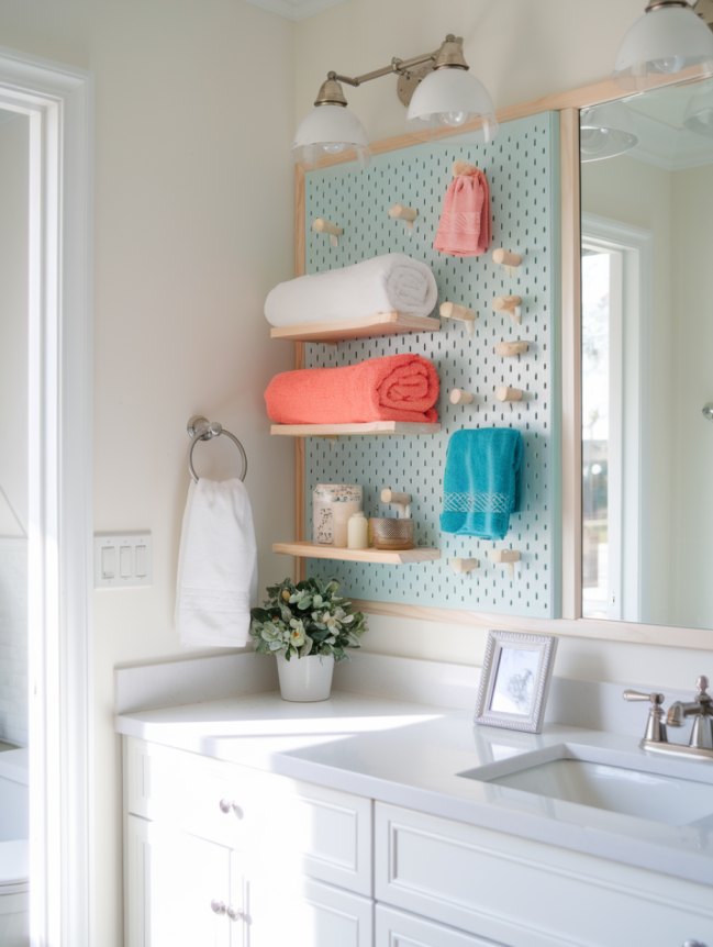 bathroom towel hanging ideas