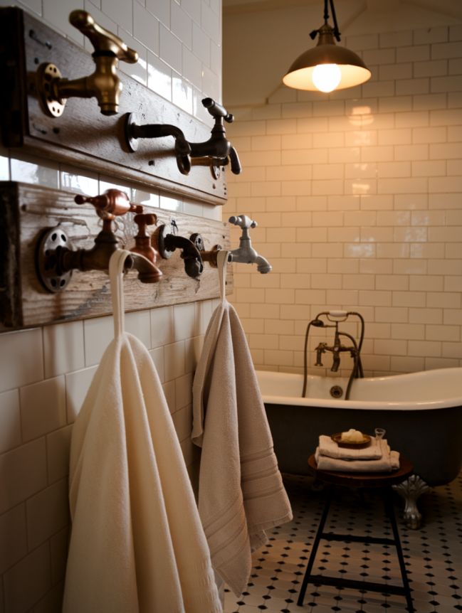 bathroom towel hanging ideas