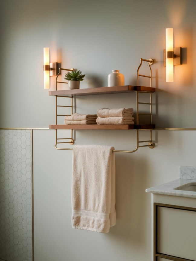 bathroom towel hanging ideas