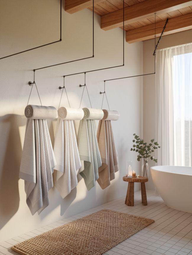 bathroom towel hanging ideas