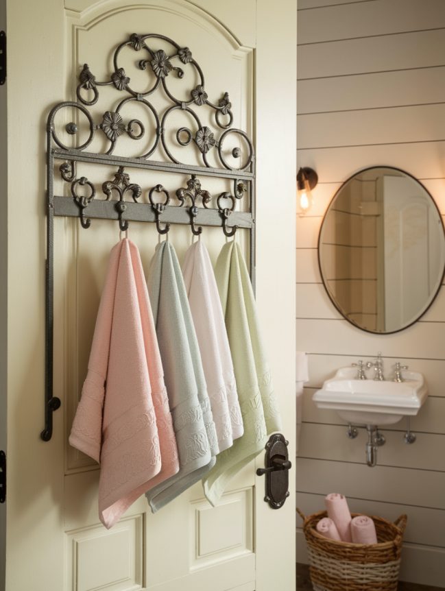 bathroom towel hanging ideas