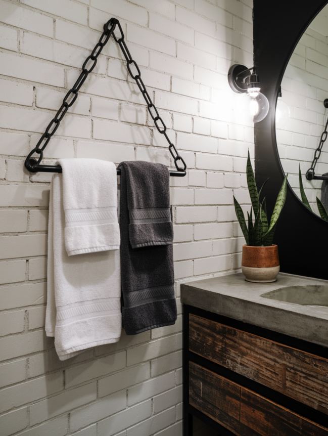 bathroom towel hanging ideas