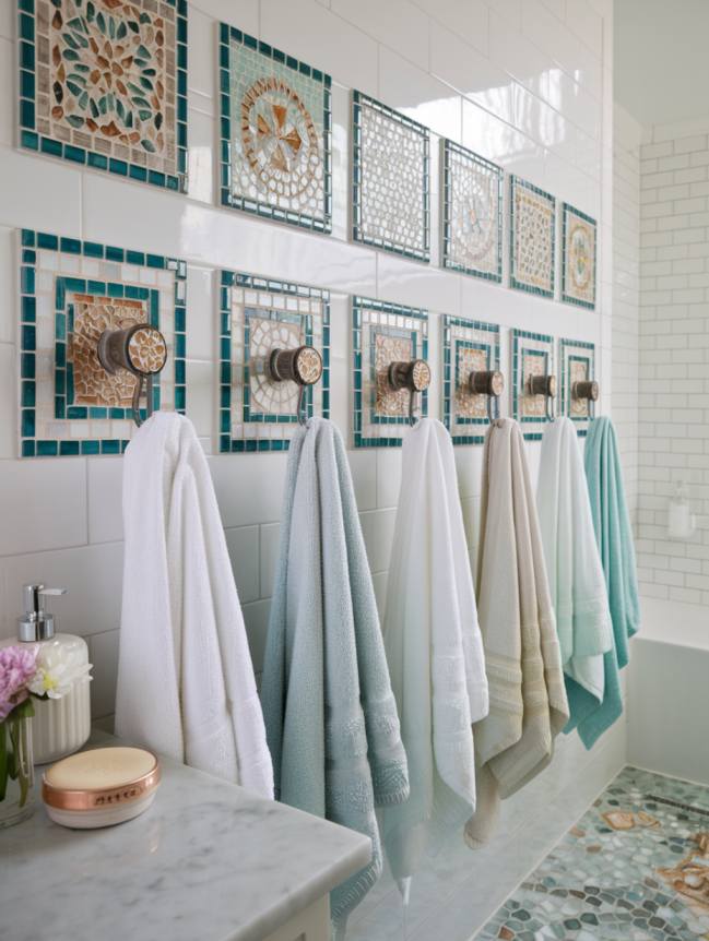 bathroom towel hanging ideas