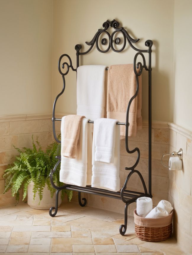 bathroom towel hanging ideas