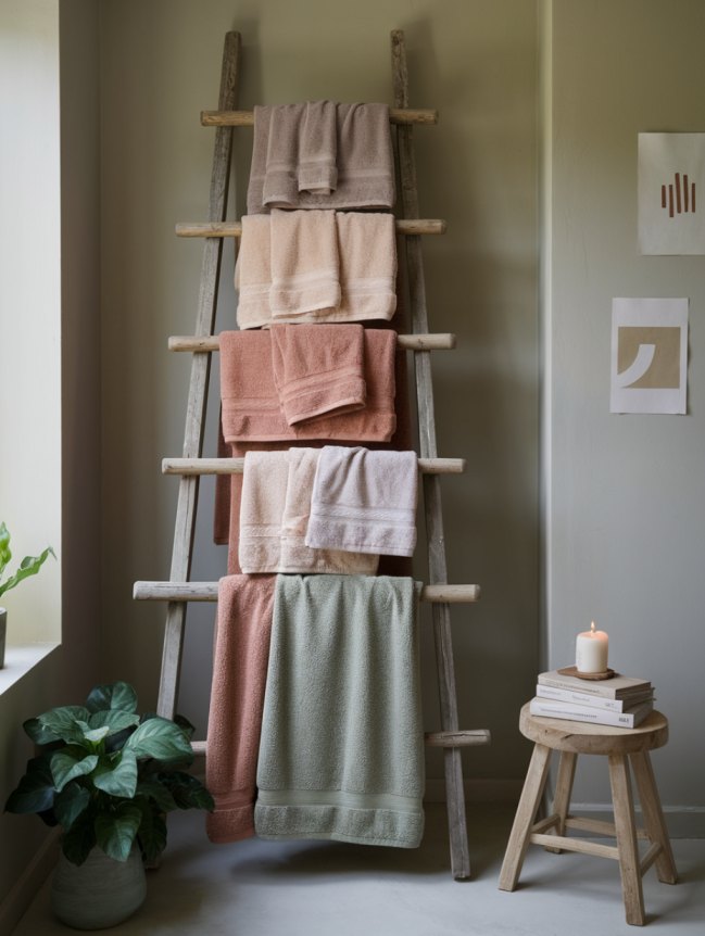 bathroom towel hanging ideas