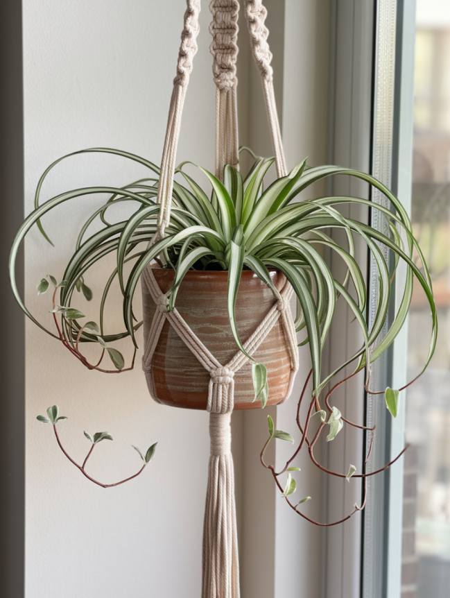 boho bedroom with plants