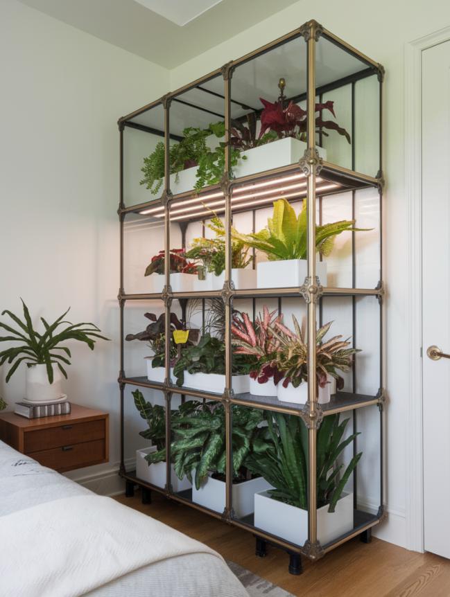 boho bedroom with plants