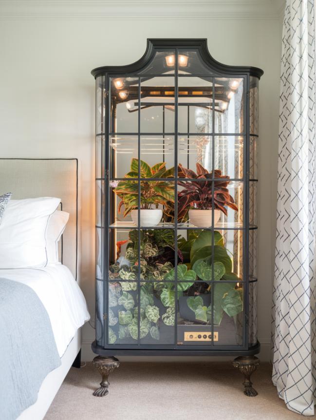 boho bedroom with plants