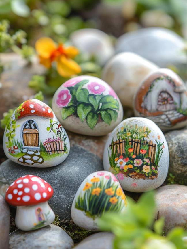 rock painting ideas for veggie garden