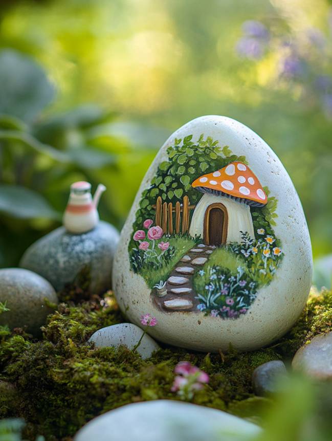 rock painting ideas for veggie garden