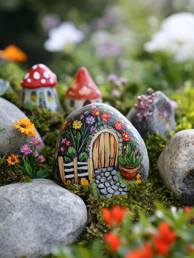 rock painting ideas for veggie garden