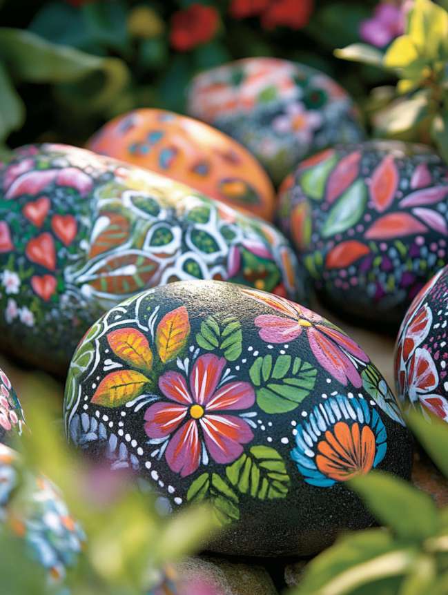 rock painting ideas for veggie garden