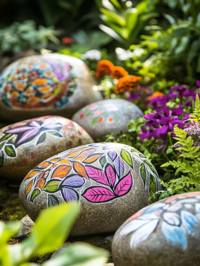 rock painting ideas for veggie garden