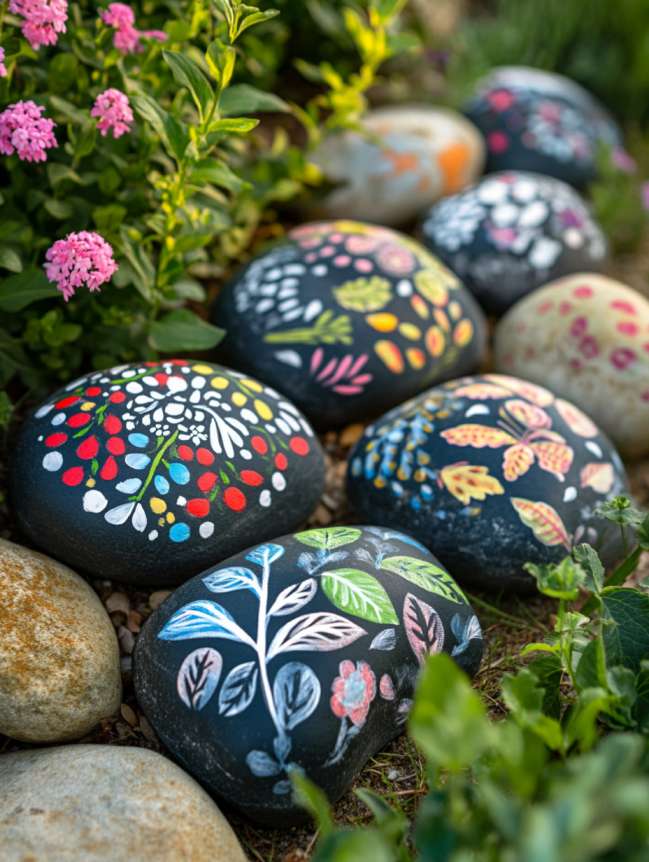 rock painting ideas for veggie garden