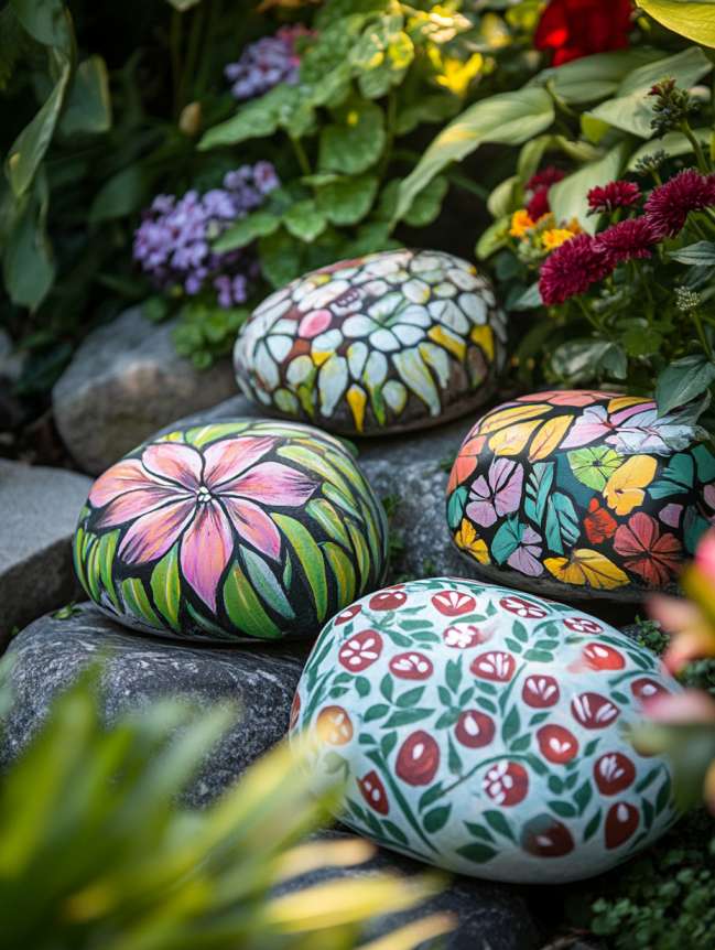 rock painting ideas for veggie garden