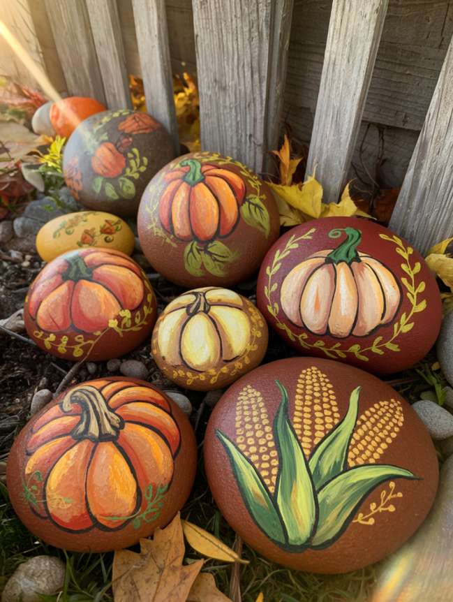 rock painting ideas for veggie garden