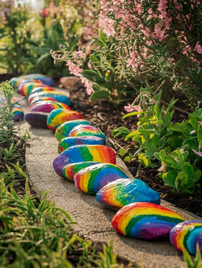 rock painting ideas for veggie garden