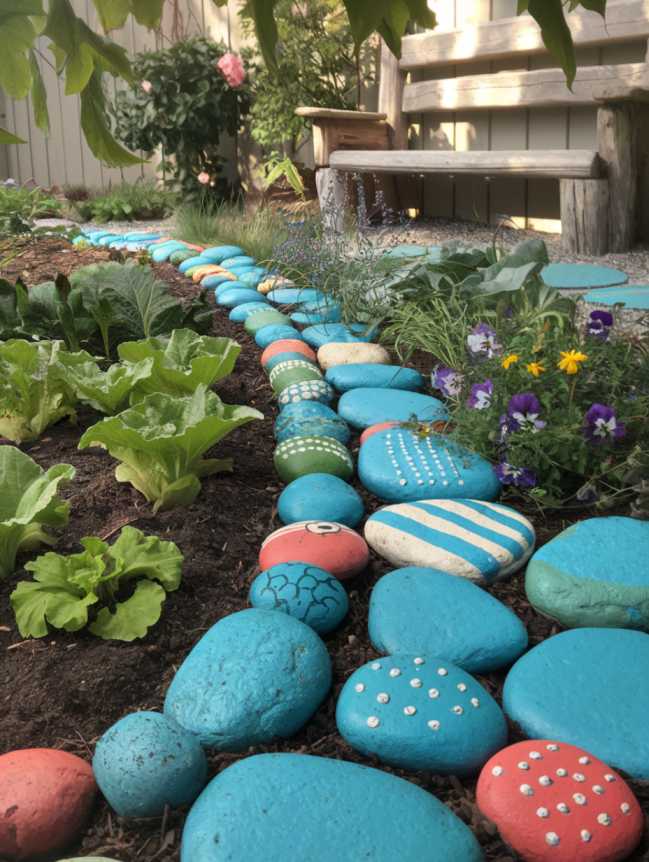 rock painting ideas for veggie garden