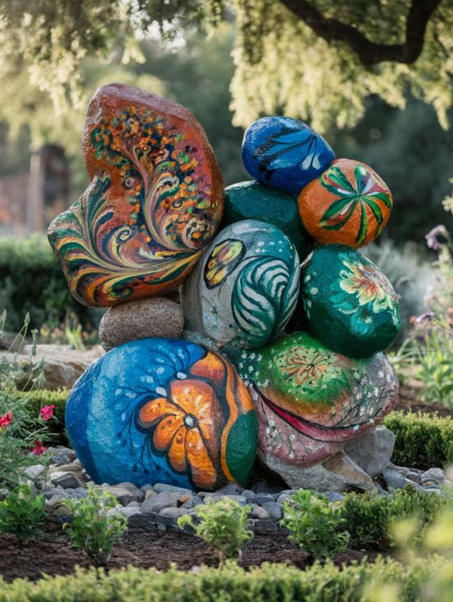 rock painting ideas for veggie garden