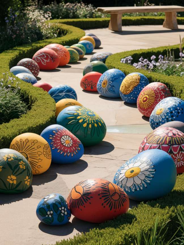 rock painting ideas for veggie garden