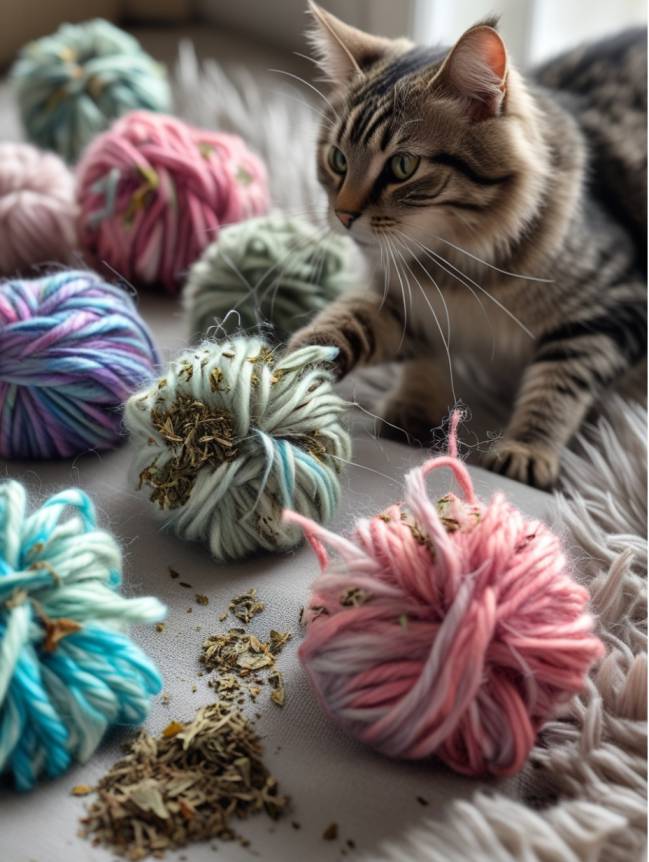 homemade cat toys from household items