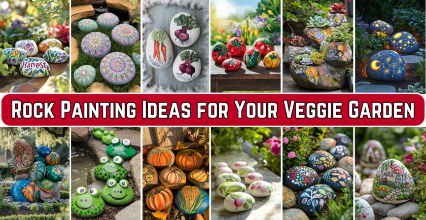 rock painting ideas for veggie garden